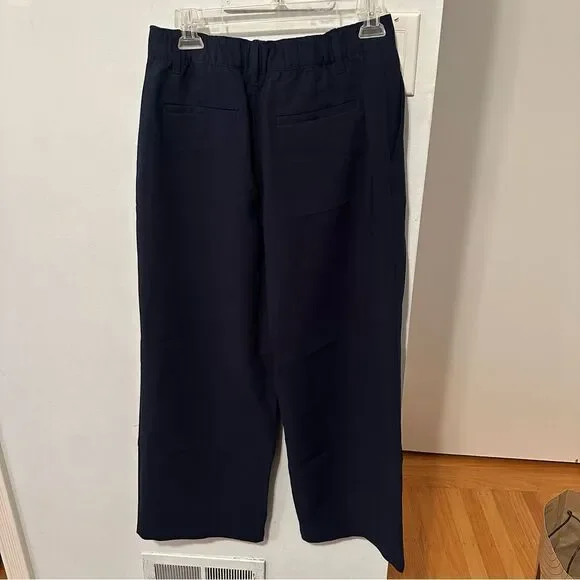 NWT 6 Petite GAP Easy Wide Leg Pants Trouser Women Navy Blue - Picture 5 of 11